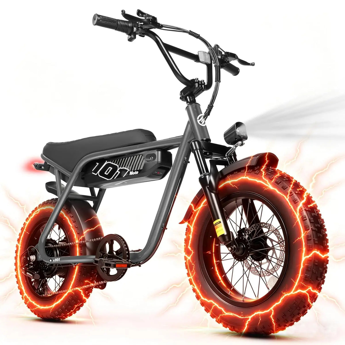 V101 Electric Bike 16"x4.0 Fat Tire 48V13Ah 20MPH 7-Speed Front Suspension Dirt E-Moped 60 Miles Youth & Adults, Customized