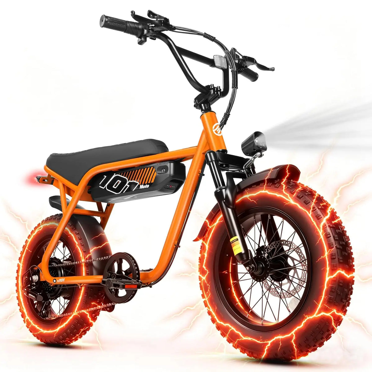 V101 Electric Bike 16"x4.0 Fat Tire 48V13Ah 20MPH 7-Speed Front Suspension Dirt E-Moped 60 Miles Youth & Adults, Customized